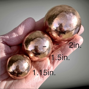 Solid Copper Balls 3 Sizes Available 99.9% Pure Copper Large, Medium and Small