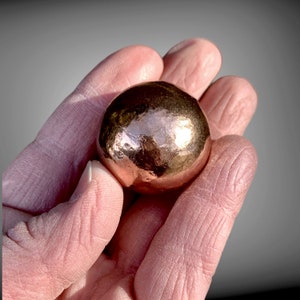 Solid Copper Balls 3 SIZES // 99.9% Pure Copper Spheres // Large, Medium and Small // Pure Copper Orb image 2