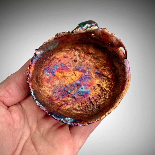 Solid Copper Small Trinket Jewelry Bowl, Splash Cooper, Arizona, Sage Bowl