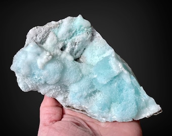 Icy Blue Aragonite Crystal Cluster Chinese Rocks Minerals