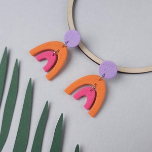 Fun Statement polymer clay earrings
