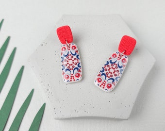 Red cute stud earrings