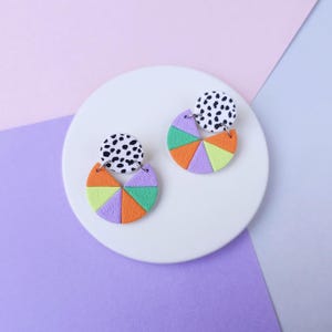 Fun Geometric Polymer Clay Earrings