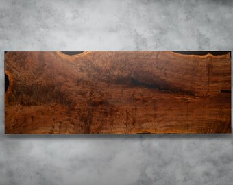 Bastogne Walnut Dimensional Dining Table | Conference Table | Home Decor | Modern Steel Base | Live Edge | Handmade