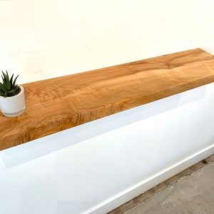 Big Leaf Maple Floating Shelf with Brackets | Dimensional Wood Shelves | Wall Decor | Rustic Shelves