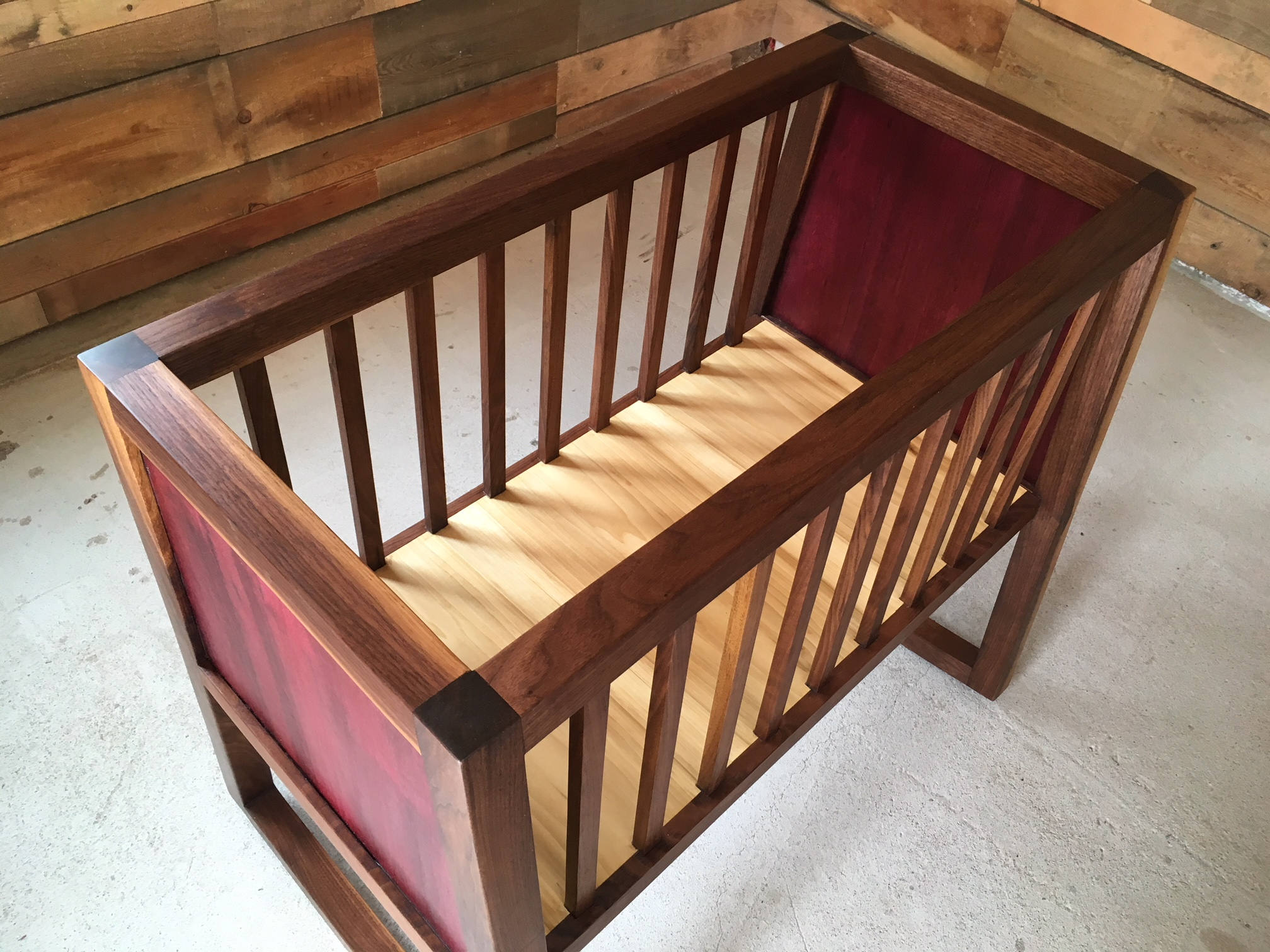 Rocking Walnut / Cradle // Custom // Handmade // Wood Etsy