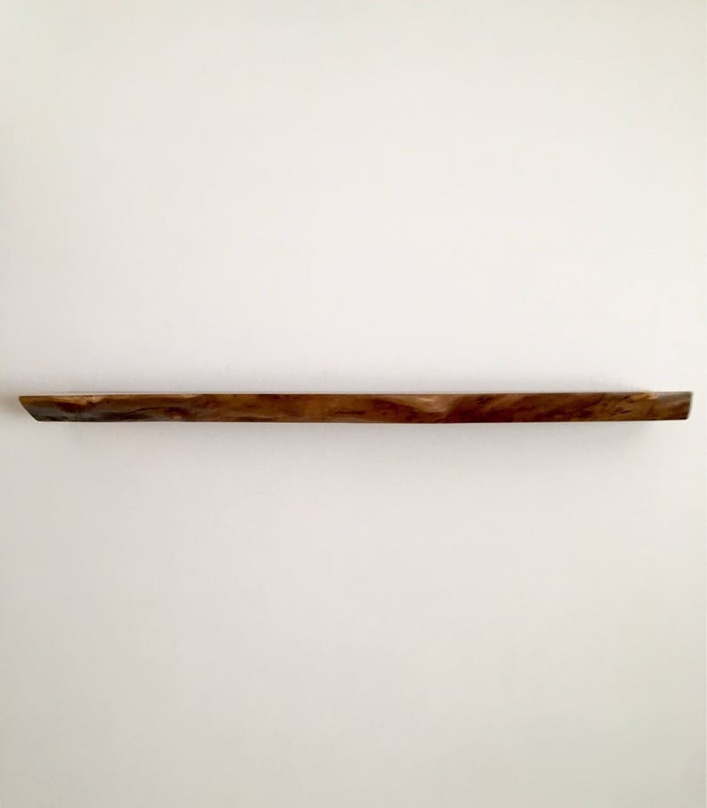 Black Walnut Live Edge Floating Shelf Bracket & Hardware Etsy