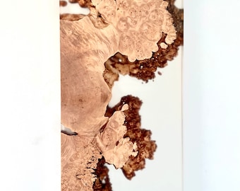 Big Leaf Maple Live Edge Resin River Wall Art (14” x 32")