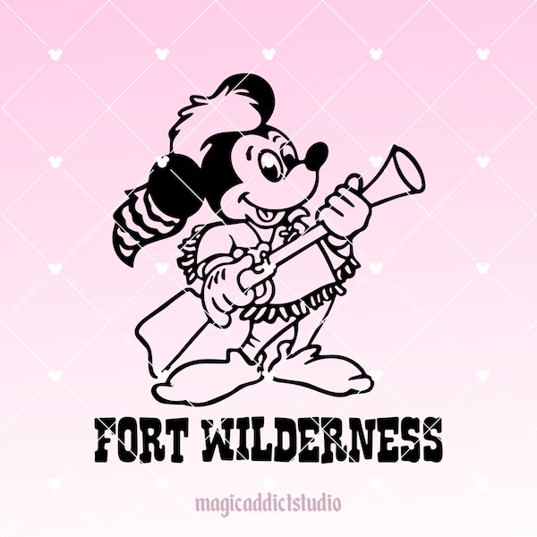 Fort Wilderness Mickey - Digitale Download - PNG, SVG, Cricut, Silhouet, Cut File, Sublimatie