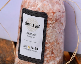 Himalaya Salz Badezusatz - 550 Gramm grobkörniges Salz - Entgiftung - Entschlackung - gesundes vital Bad - Geschenk für Weihnachten - Kalt