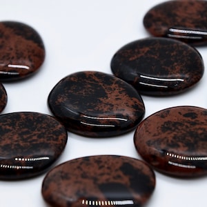 Mahogany obsidian flatterer - protective stone - balance - concentration - healing stone meditation - root chakra stone to hang up
