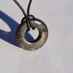Obsidian necklace - chakra healing stone - gemstone necklace - releases blockages - awareness - gemstone necklace - gift for her