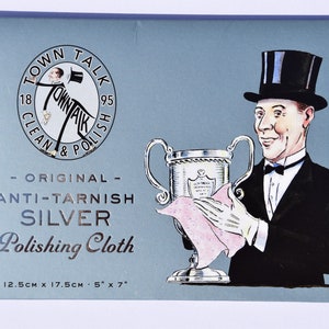 Town Talk Silver Plaster Cloth 12.5 x 17.5 cm - Cleaning Silver Jewelry - Silver Easy Clean - Gift to Any Silver - Warp
