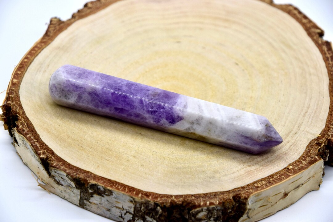 Amethyst Rod Spitz - Gemstone Massage Rod Hang up - Kraftstone - Light ...
