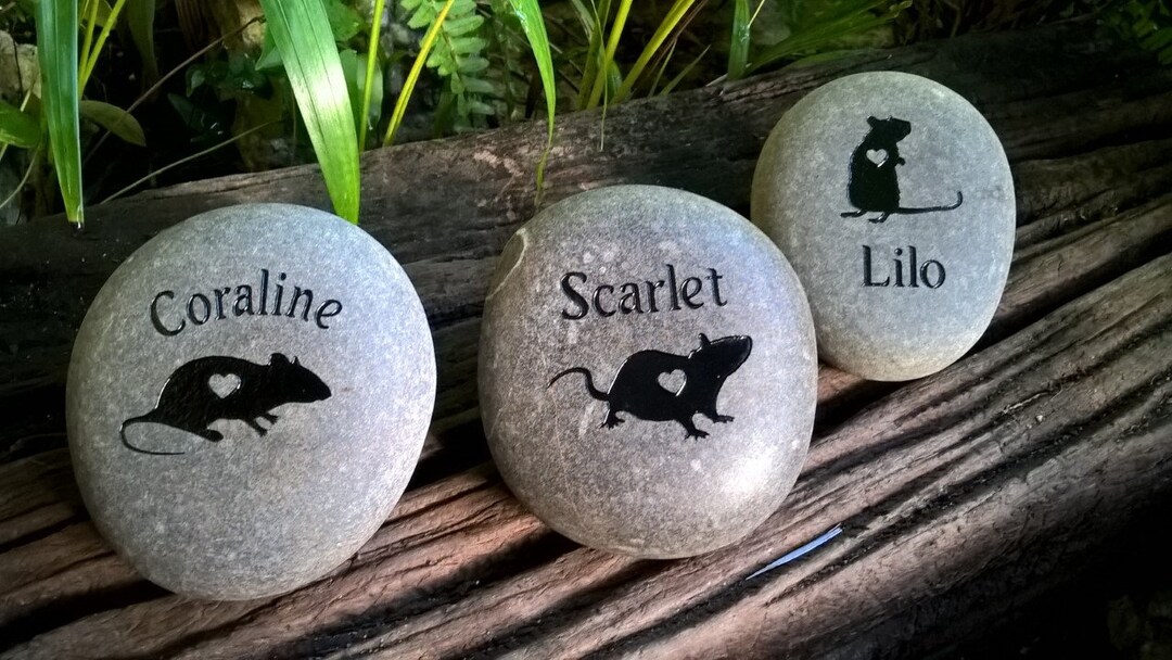 RAT MEMORIAL STONE | Personalized Rat Memorial Stone | Rat Keepsake ...