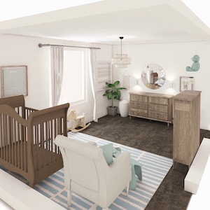 Custom Nursery Interior Design Service, (rendering + Mood Board), E ...