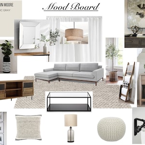 Interior Design Service, (Custom Mood Board)- Virtual Design