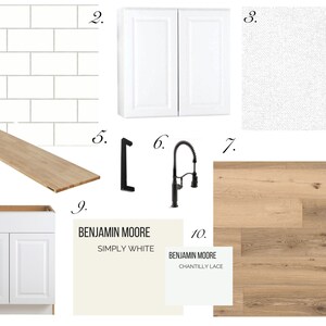 Custom Interior Design Concept Board- (10 Selections- Style + Color)