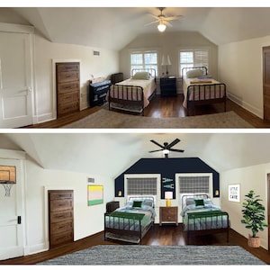 Interior Design Service, ( 1 Custom Photoshopped Image & Corresponding Mood Board)
