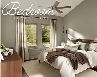 Bedroom Interior Design Service, (Rendering + Mood Board)