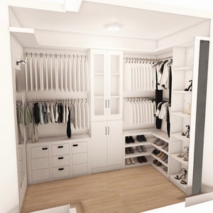 Virtual Custom Closet Design, (VIRTUAL Design Only!)- Parts, Sourcing and Installation NOT INCLUDED!