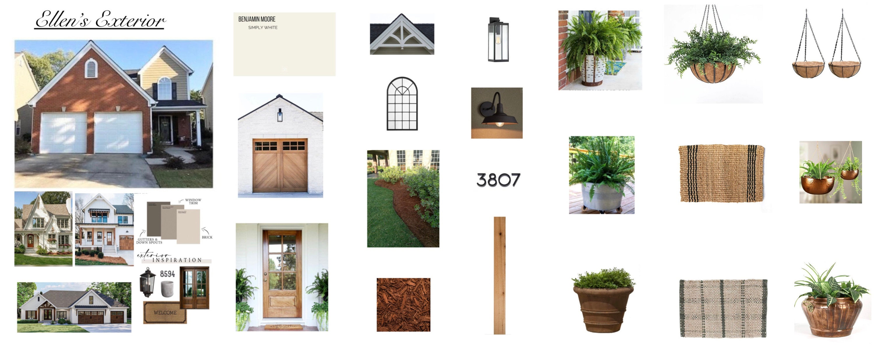 Exterior Design Curb Appeal Concept Board rendering/ Sourcing is NOT ...