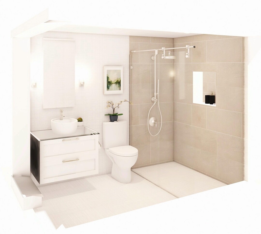 Bathroom Powder Room Interior Design Service, (design + Mood Board) - Etsy