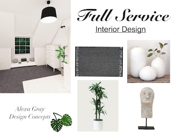Full Interior Design Service: Rendering, Mood Board & Shopping List