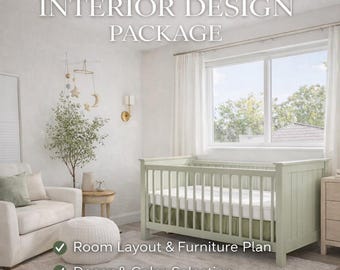 Nursery Design Service- (Rendering + Mood Board), E-Design, virtual design