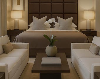 Bedroom Interior Design Service: Digital Rendering & Mood Board