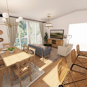 Interior Design Service, (Rendering + Mood Board), e-design, Decorating, Virtual Design, Layout, Custom Design, Home Decor
