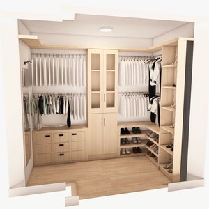 Virtual Custom Closet Design, (VIRTUAL Design Only!)- Parts, Sourcing and Installation NOT INCLUDED!