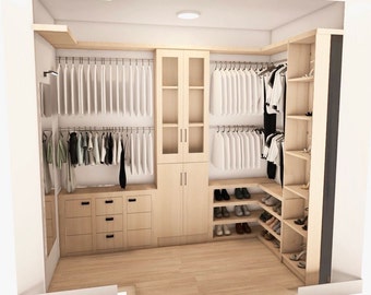 Virtual Closet Design Service | Custom Interior Rendering & Closet Layout (Under 60 sq ft)