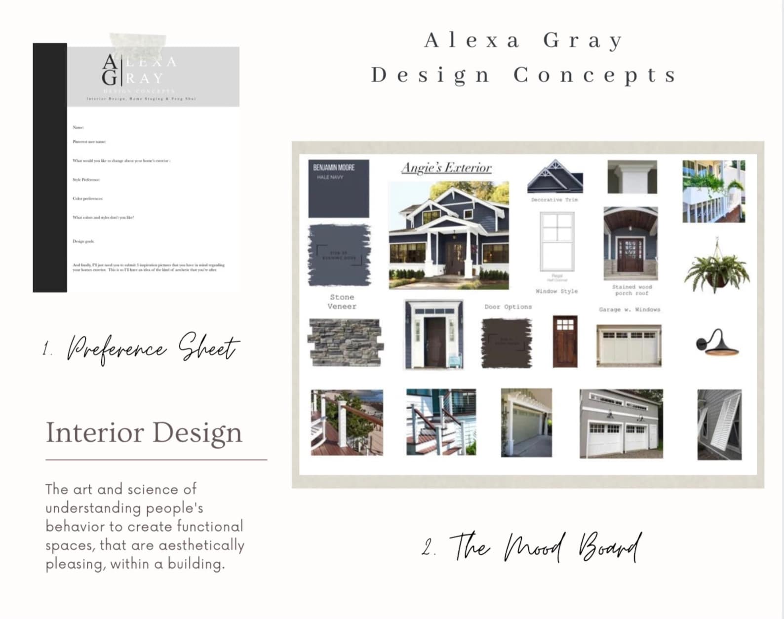 Exterior Design Curb Appeal Concept Board rendering/ Sourcing is NOT ...