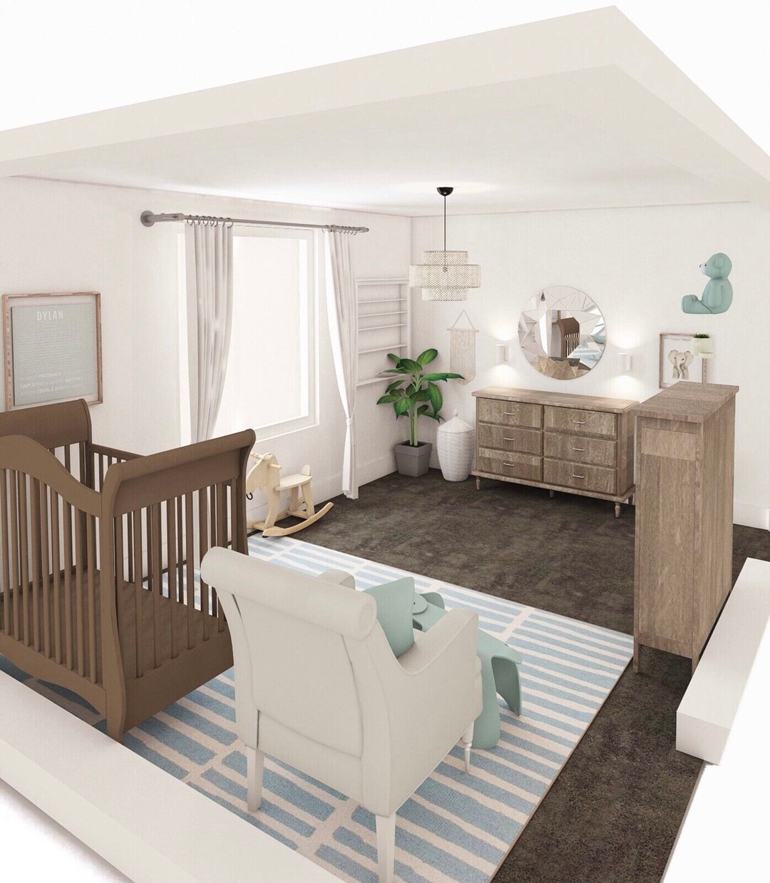 Virtual Interior Design Service | Nursery Room Design & Mood Board - Etsy