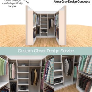Virtual Custom Closet Design, (VIRTUAL Design Only!)- Parts, Sourcing and Installation NOT INCLUDED!