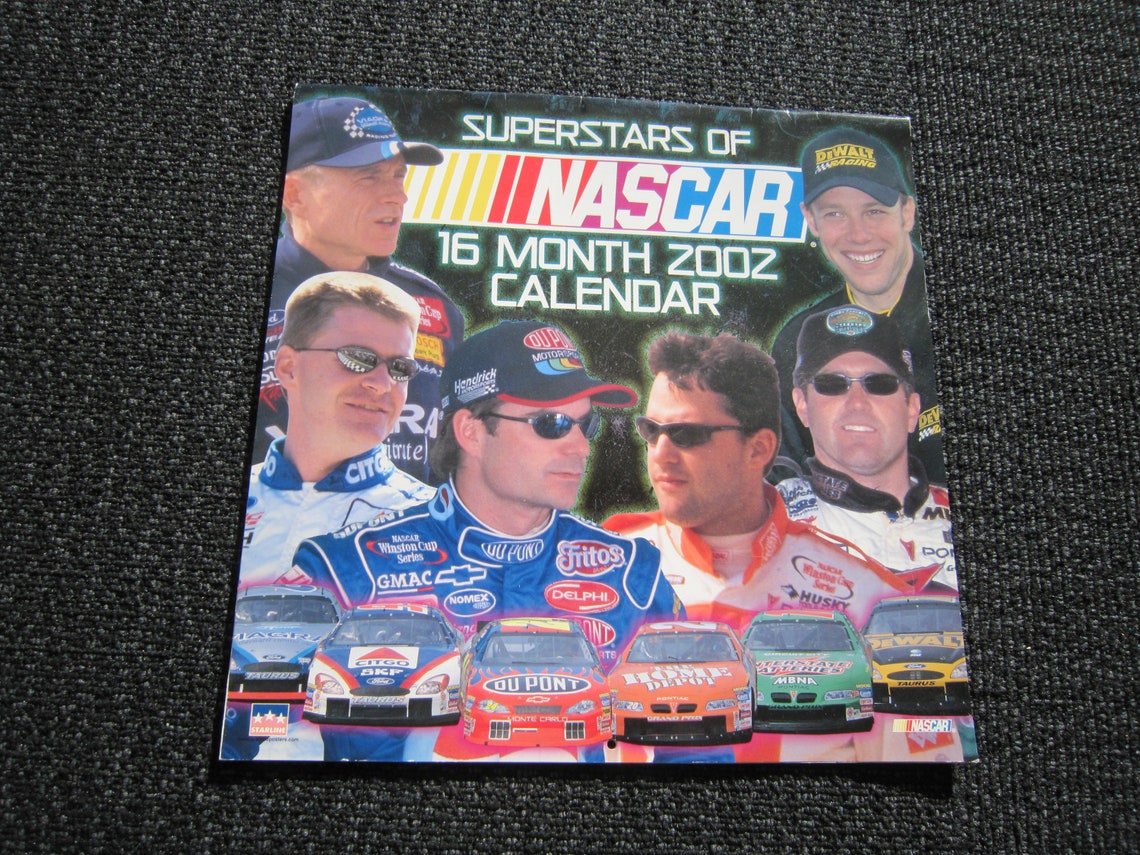 Nascar Calendar lot Dale Earnhardt Etsy