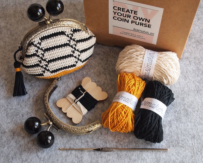 DIY modern crochet KIT complete kit with materials and tools Etsy