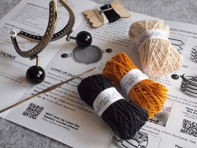 DIY modern crochet KIT complete kit with materials and tools Etsy