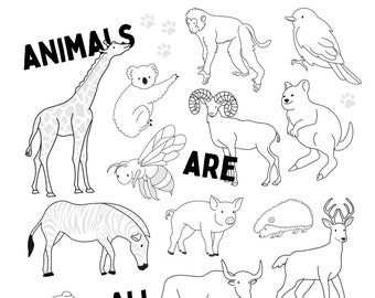 15 Animals All Around Coloring Pages
