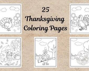 25 Thanksgiving-Themed Coloring Pages