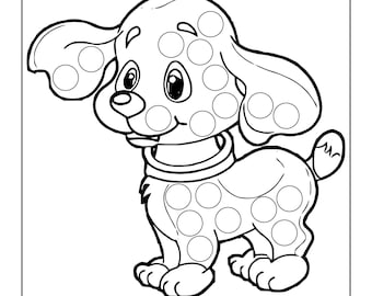10 Cute puppies coloring pages digital download