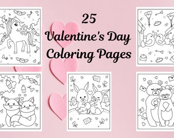 25 Valentine's Day Animal-Themed Coloring Pages!