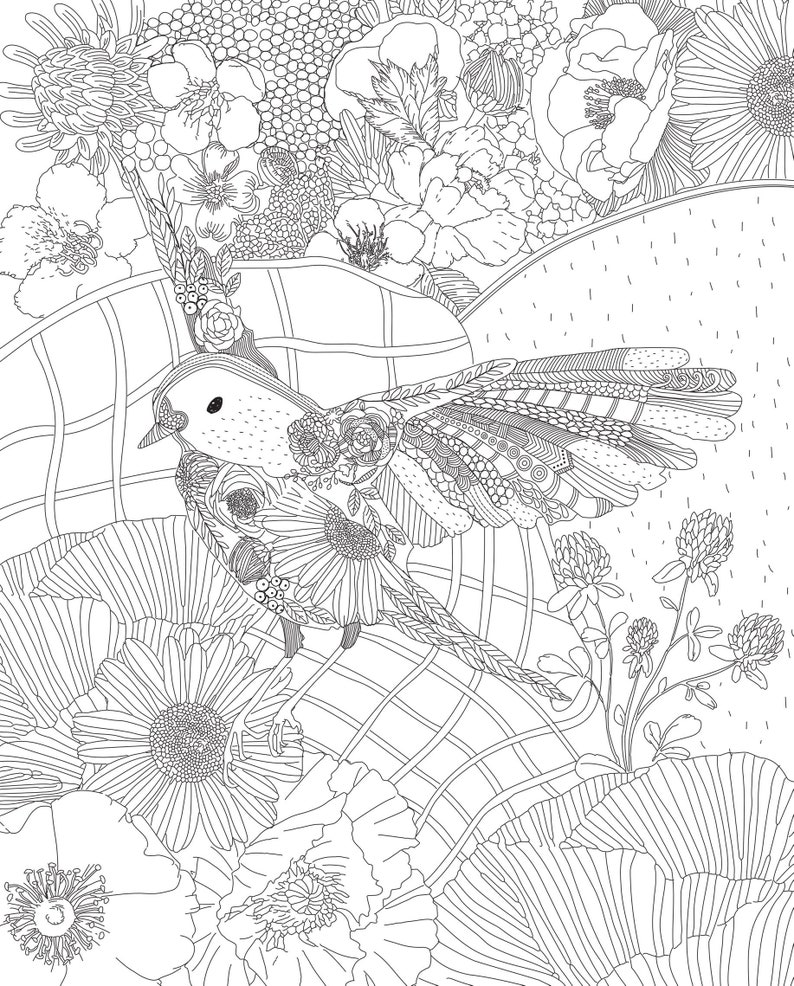 20 Nature Themed Coloring Pages Etsy