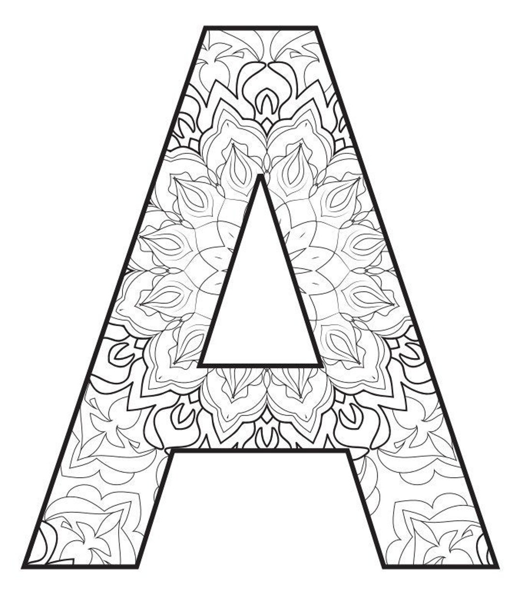 Printable Alphabet Coloring Pages 26 - Etsy