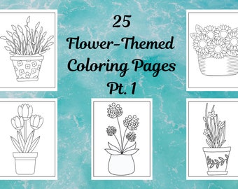 25 Cute Flower-Themed Coloring Pages Pt.1