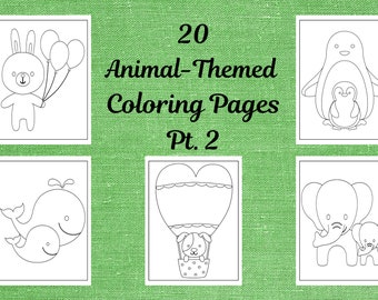 20 Cute Animal-Themed Children's Coloring Pages -Pt. 2
