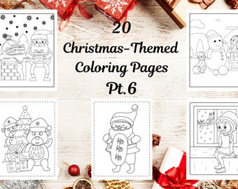 20 Christmas-Themed Children's Coloring Pages -Pt. 6