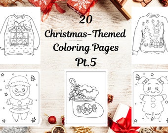 20 Christmas-Themed Children's Coloring Pages -Pt. 5