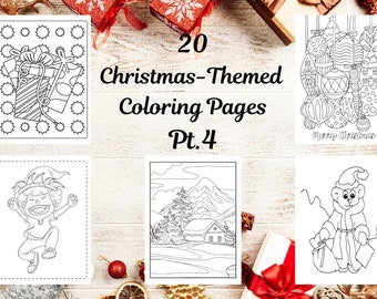 20 Christmas-Themed Children's Coloring Pages -Pt. 4